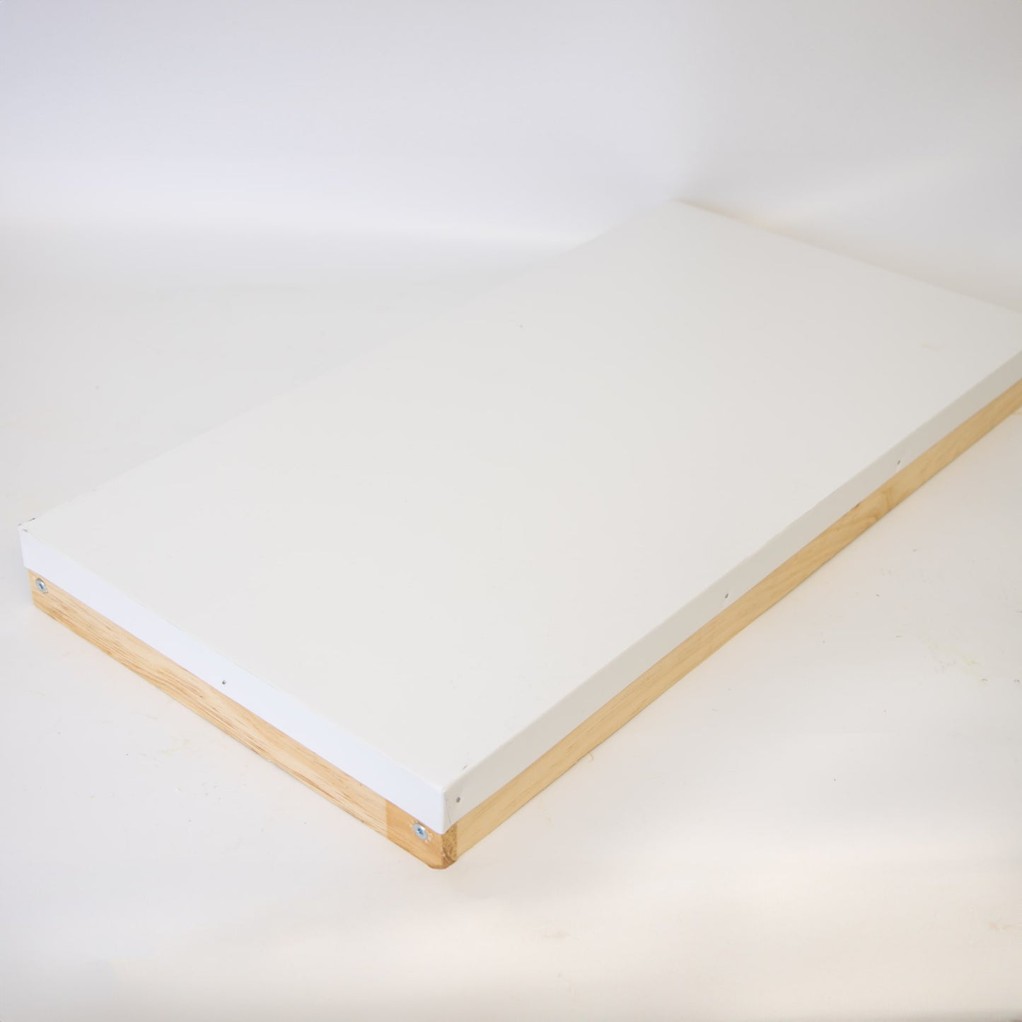 Handcrafted telescoping metal cover with natural wooden edges, designed to protect 5-frame beehives, Amish made in the USA, ideal for Farm, Garden & Tool and Beekeeping Supplies.