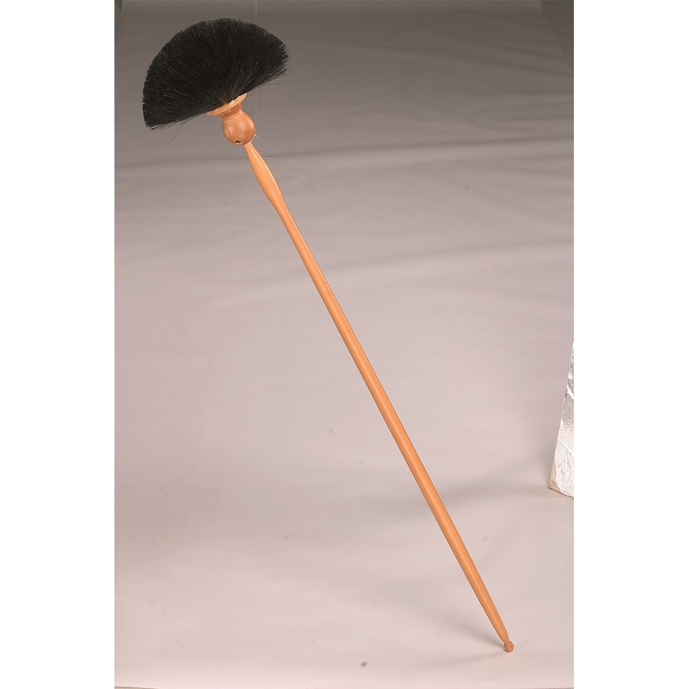 Handcrafted cobweb broom with durable horsehair bristles and a waxed beechwood handle, designed for effective corner cleaning, featured in Home & Decor and Household Cleaning collections.