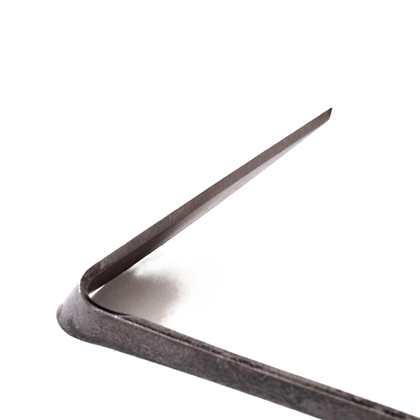 Close-up of a handcrafted sharp metal blade corner from a durable garden hoe designed for loosening soil and cutting weeds, featured in Farm, Garden & Tool, Garden Accessories, Best Sellers, Promo Eligible collections.