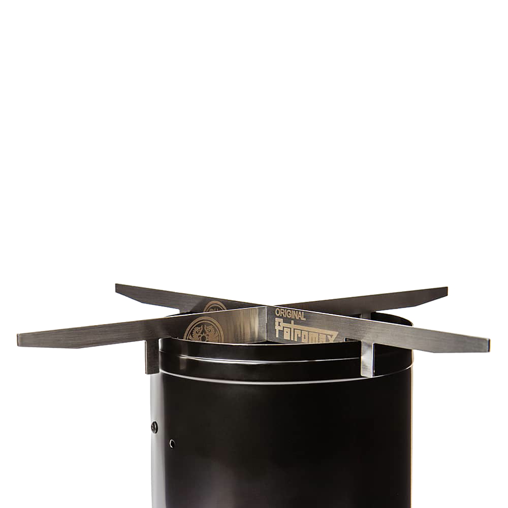 Durable fire stand with sturdy metal cross supports designed for outdoor cooking, ideal for farm, garden, camping, and featured in best sellers and promo eligible collections.