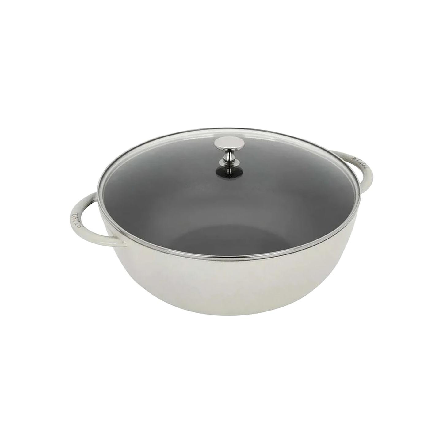 STAUB Cast Iron 7 Qt Round Dutch Oven – White Truffle