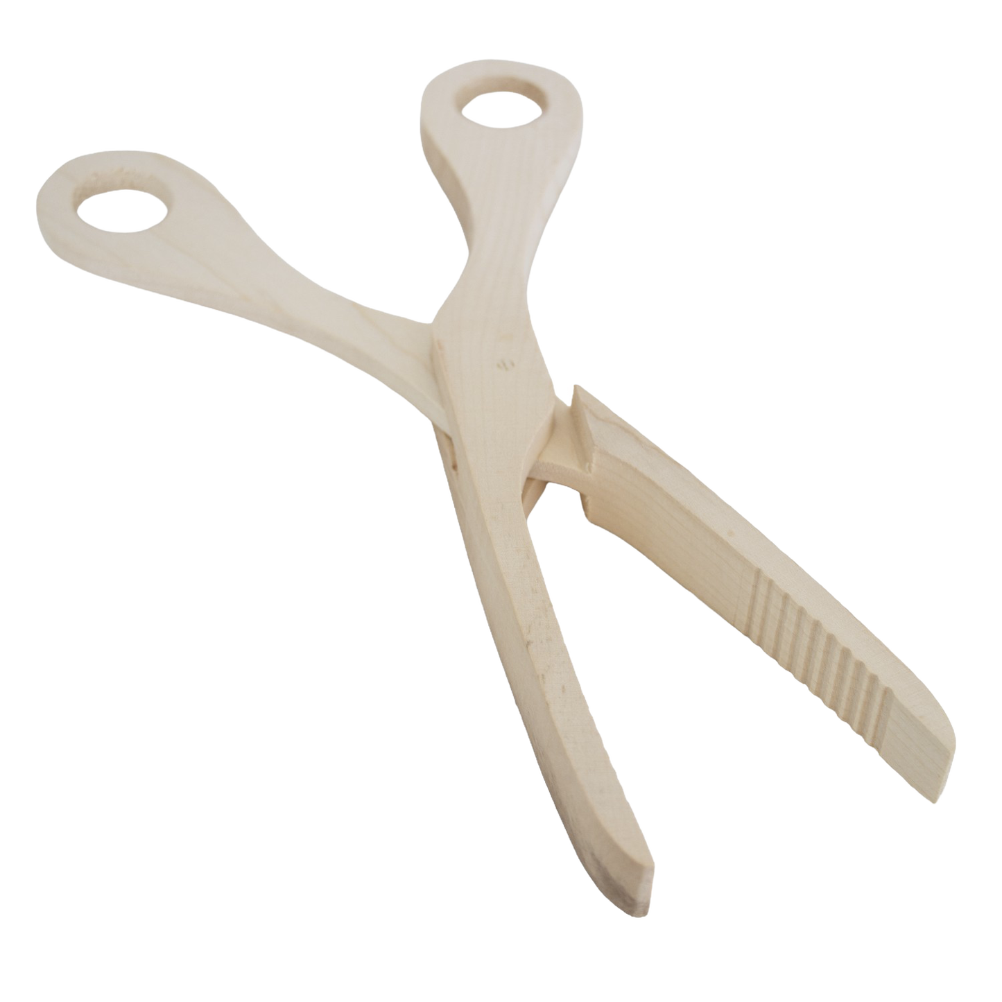 German-Made Maple Scissor Tongs