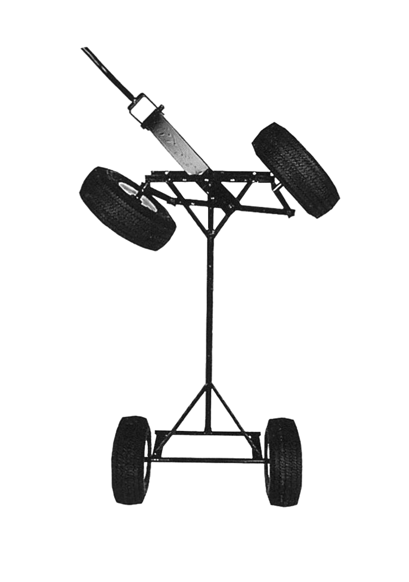 Unique handcrafted Amish made metal wagon frame with four durable rubber tires, including air-filled options, and a sturdy handle, ideal for children's outdoor play and lawn games collections.