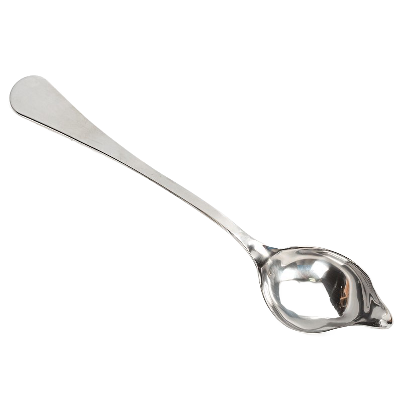 Handcrafted 18/8 stainless steel drizzle spoon with narrow spout for precise sauce pouring, part of Kitchen & Food, Kitchen Gadgets, Cooking and Baking Helpers, and Best Sellers collections.