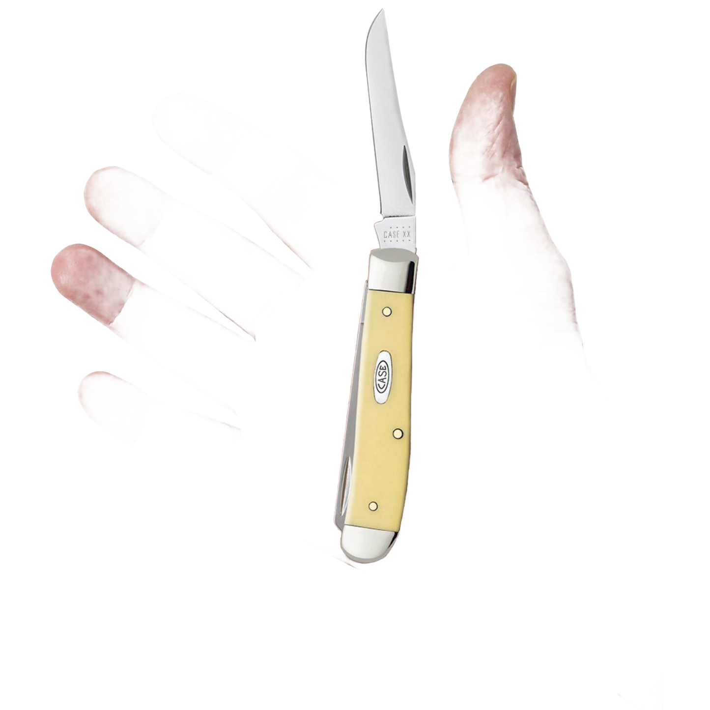 Compact traditional pocket knife with surgical stainless steel blade and jigged brown synthetic handle, ideal for Farm, Garden & Tool, Hand Tools, and USA Made collections.