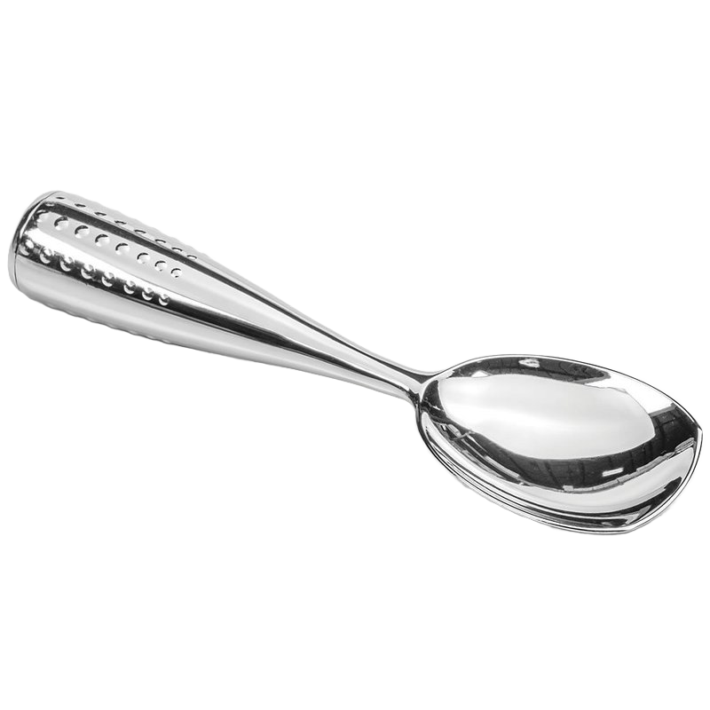 Chrome-plated die-cast zinc alloy ice cream spade with a vintage-inspired design, dishwasher safe, ideal for Kitchen & Food, Specialty Equipment, and Making Ice Cream collections.