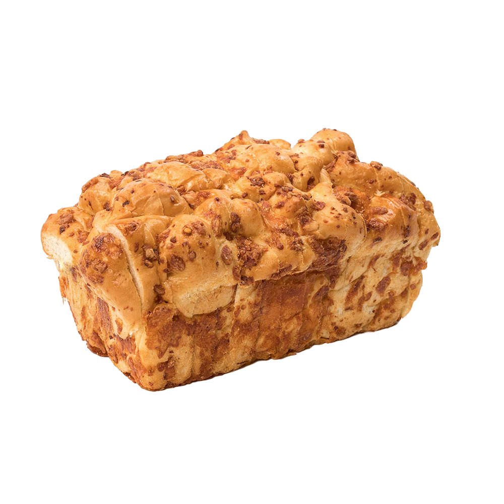 Loaf of handcrafted savory pepperoni bread with melted cheddar and Monterey Jack cheese, made in USA, ideal for Kitchen & Food, Snacks and Sweets, and Best Sellers collections.