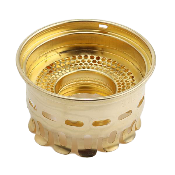 Polished brass heel-less oil lamp gallery top crafted for compatibility with Aladdin burner models since 1917, featured in Lamps & Lighting, Parts and Accessories, Lamp Burners and Collars, Best Sellers, and Promo Eligible collections.
