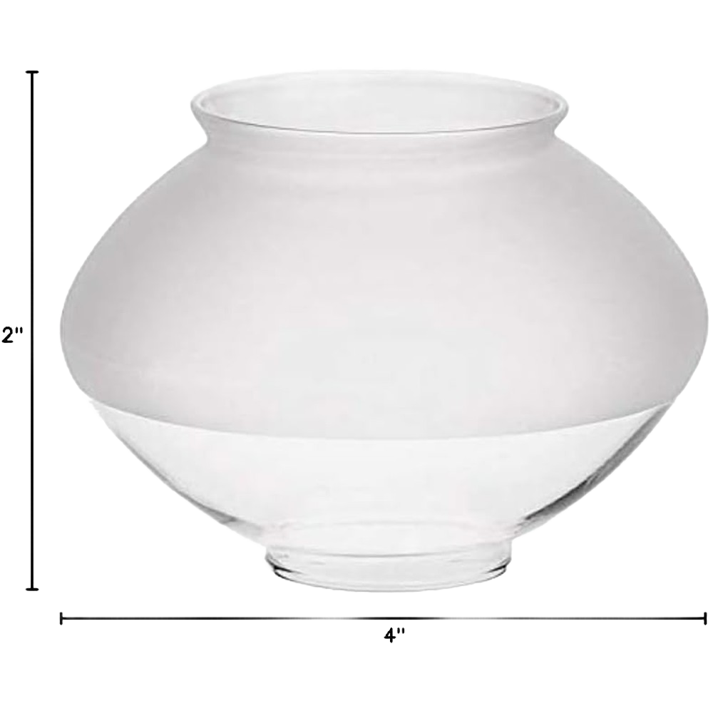 Clear replacement Pyrex globe with a unique rounded shape designed for gas lights, suitable for lamps and lighting, featured in Lamps & Lighting, Gas Lights, Best Sellers, and Promo Eligible collections.