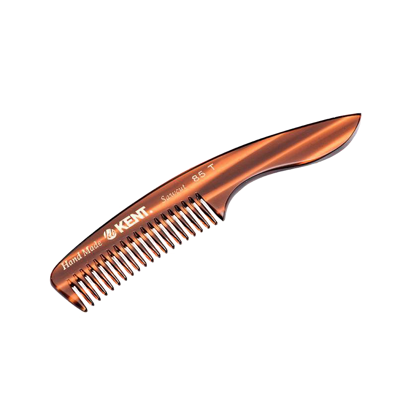 Handcrafted polished brown comb with fine teeth, ergonomically designed for precise moustache and beard grooming, featured in Health & Wellness, Grooming and Personal Hygiene, Best Sellers, and Promo Eligible collections.