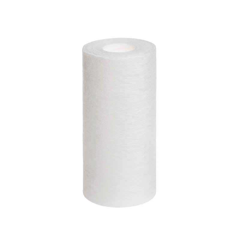Cylindrical white replacement sediment filter cartridge designed for use with water treatment and emergency supply systems in farm, garden, and appliance applications.