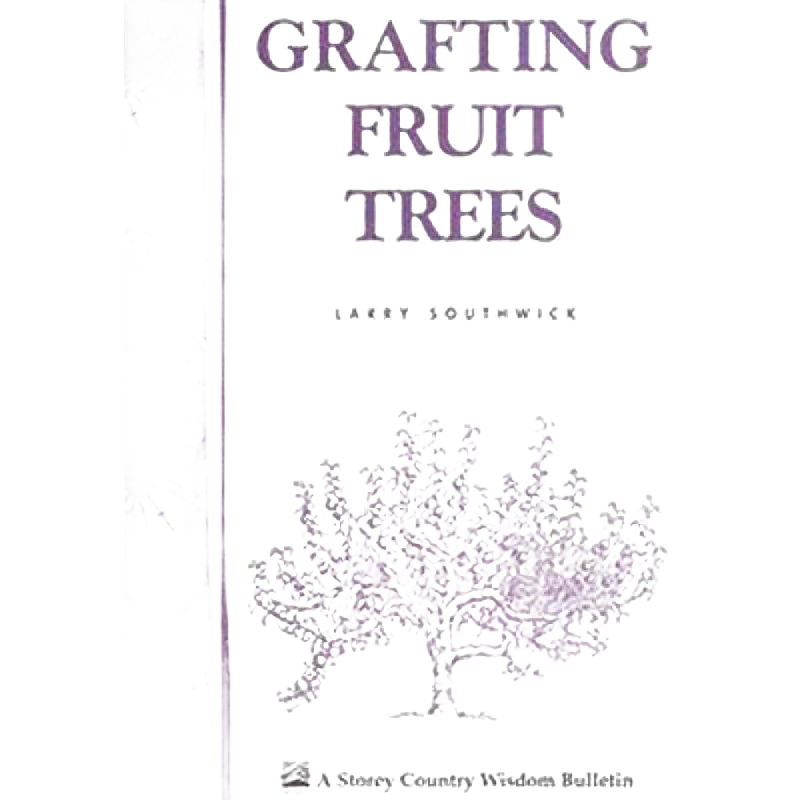Cover of gardening guidebook titled "Grafting Fruit Trees" with vintage illustration of a fruit tree, promoting home and garden skills in books and how-to collections.