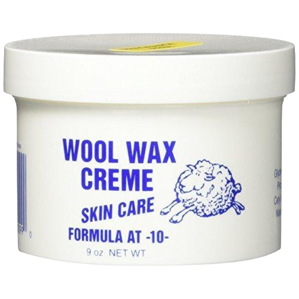 9 oz tub of Wool Wax Creme skin care balm with lanolin and glycerol base, lightly scented, made in USA, featured in Health & Wellness, Balms, Creams and Lotions, Best Sellers, and Promo Eligible collections.