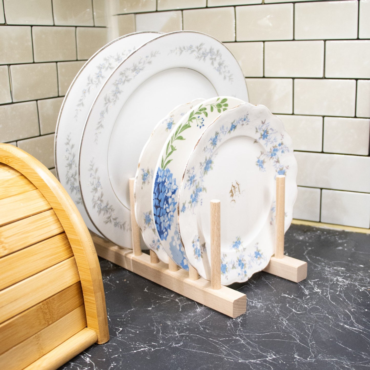 German-Made Plate Storage Rack – Holds 8