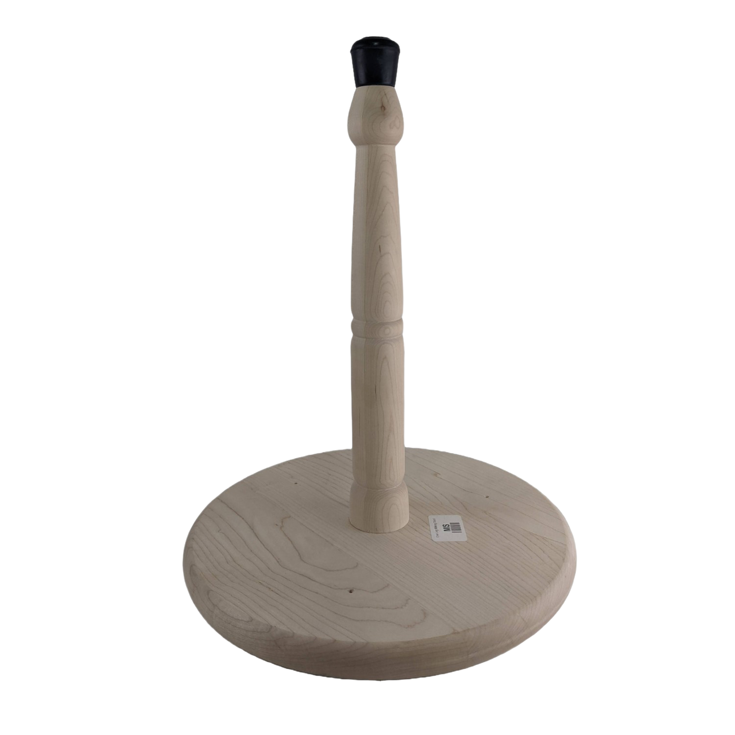 Handcrafted solid hardwood milking stool with a single turned leg and round seat, designed for comfort and back support, made in USA, featured in Farm, Garden & Tool and Animal Care collections.