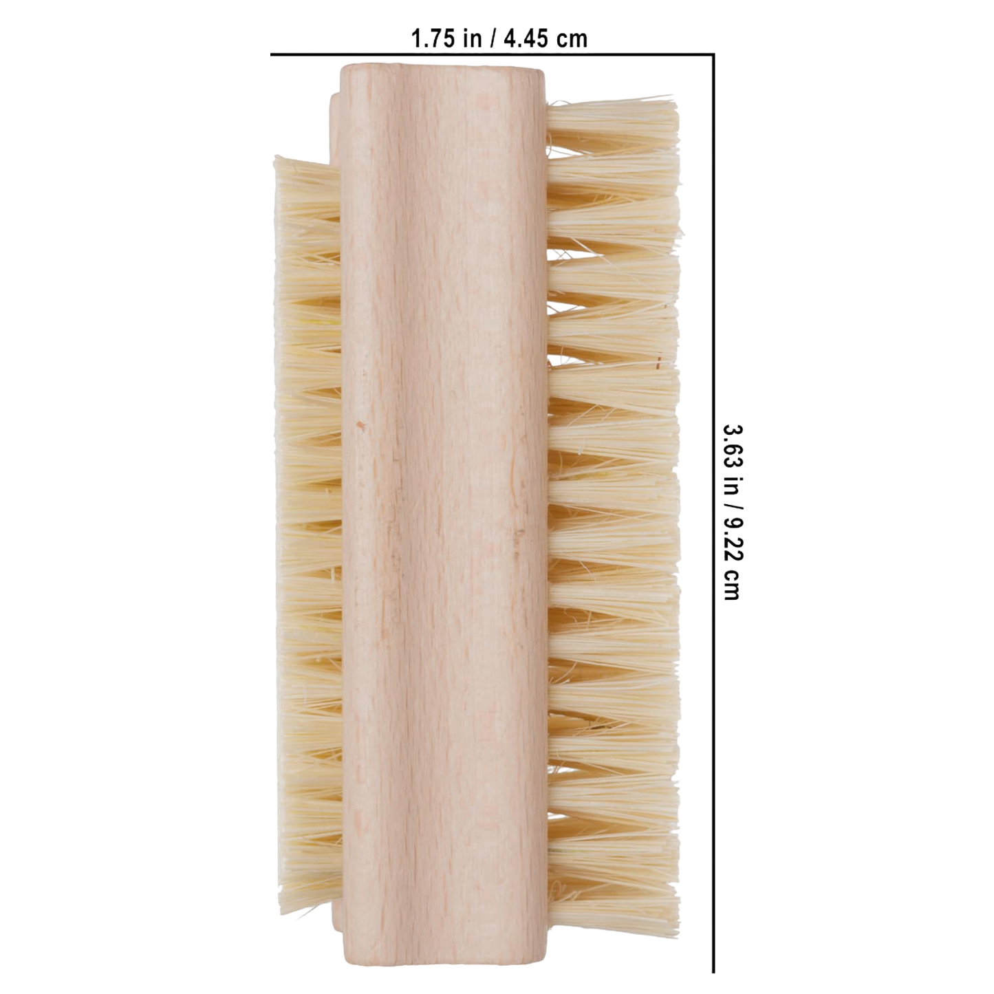 Durable natural bristle nail brush with untreated beechwood handle, handcrafted in Poland, designed for effective nail and finger cleaning; ideal for Health & Wellness and Grooming collections.