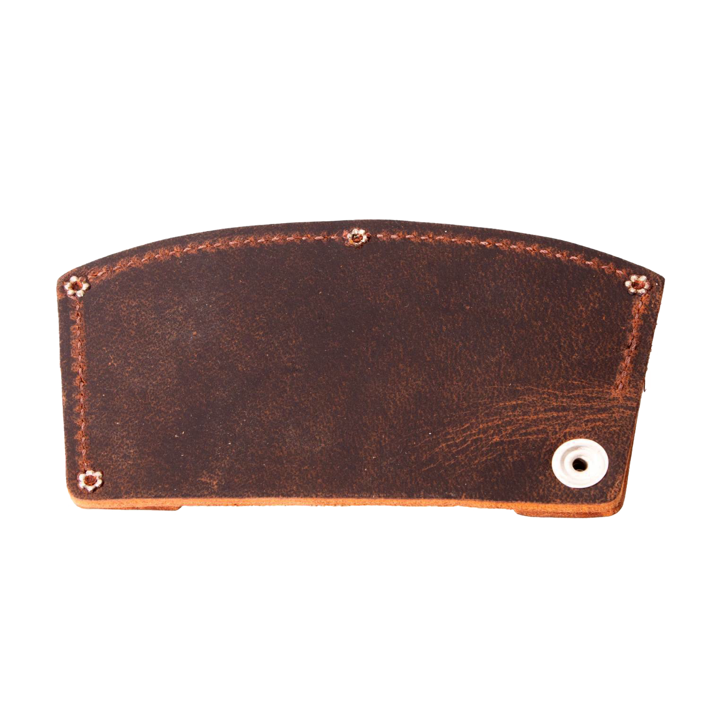 Handmade full-grain American leather axe blade guard with a snap closure, crafted in the USA and ideal for Farm, Garden & Tool, Knives & Axes, and Accessories collections.