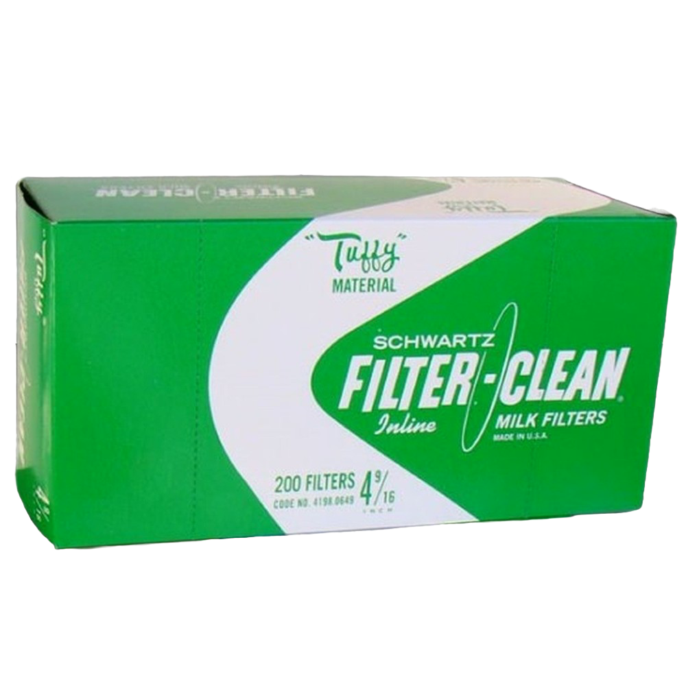 Box of handcrafted USA made filter disks designed for small milk strainers, featured in Farm, Garden & Tool, Animal Care, Best Sellers, and Promo Eligible collections.