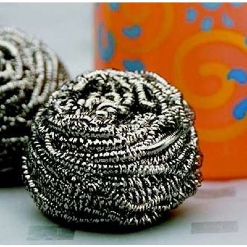 Pack of 12 tightly coiled stainless steel scrubbies designed for gentle yet effective cleaning, handcrafted and ideal for Home & Decor, Household Cleaning, and Cleaning Utensils collections.