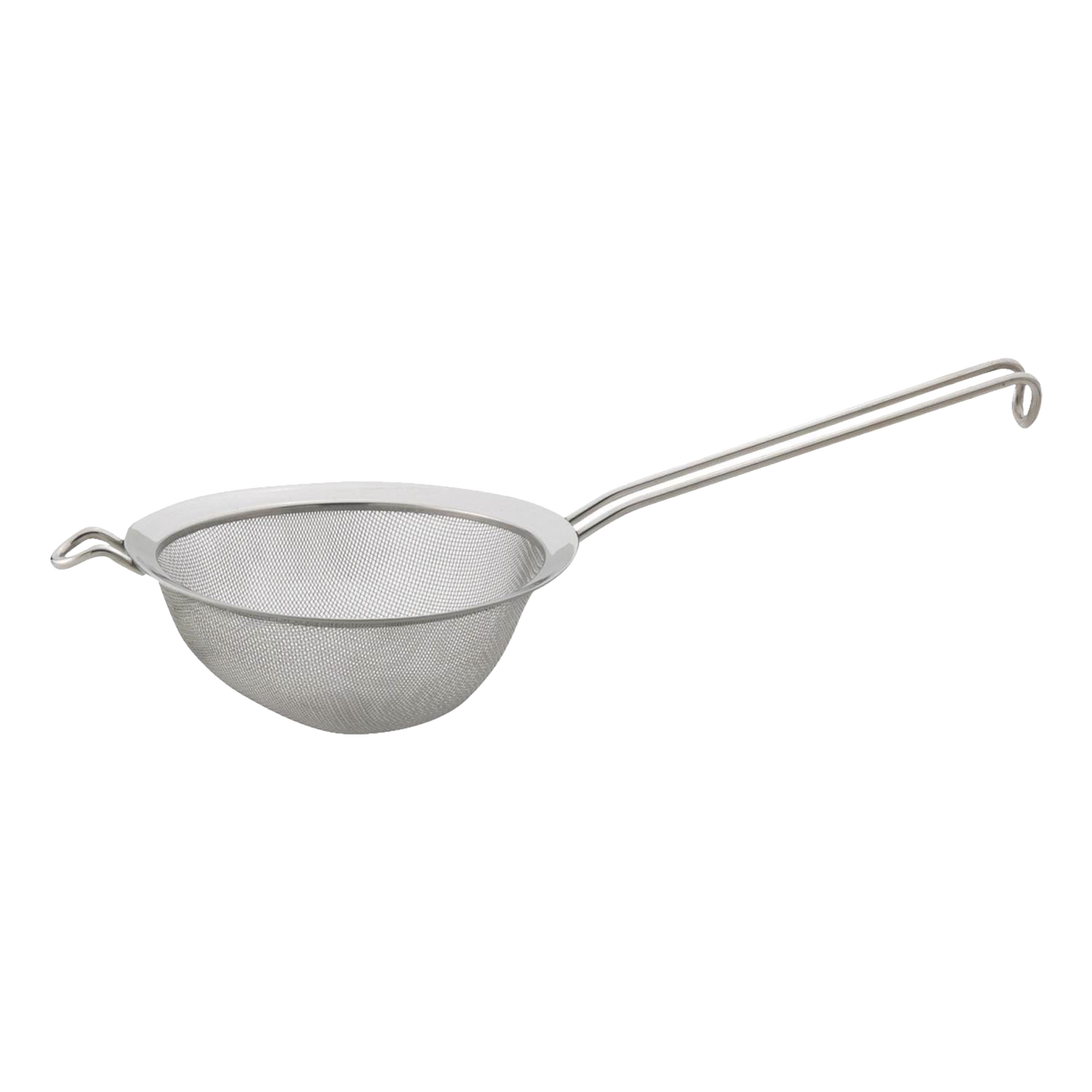 Handcrafted stainless steel fine mesh strainer with helper handle, designed for efficient draining and straining in Kitchen & Food, Kitchen Gadgets, Cooking and Baking Helpers collections.