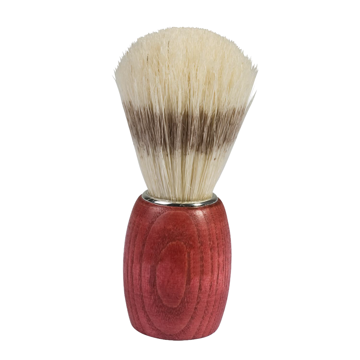 Handcrafted shaving brush featuring soft bristles and a polished red beechwood handle, designed to create a rich lather for a comfortable shave, featured in Health & Wellness, Grooming and Personal Hygiene, Best Sellers, and Promo Eligible collections.