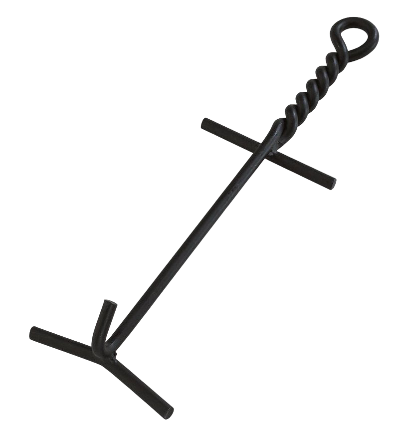Durable lid lifter crafted from 9mm heavy steel with high temperature black finish, designed for safely lifting camp and dutch oven lids, ideal for Farm, Garden & Tool and Camping collections.