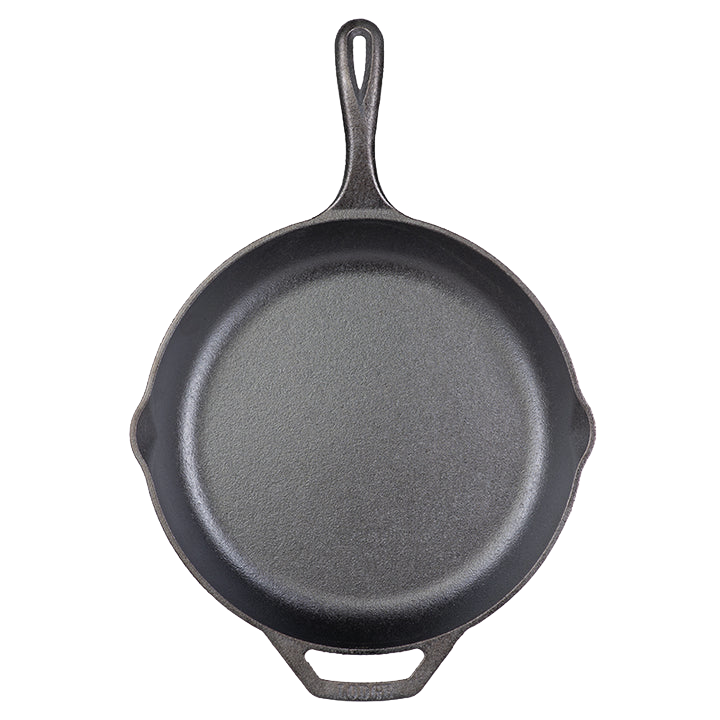 Handcrafted cast iron skillet with a smooth cooking surface and sturdy handle, part of Kitchen & Food, Cookware, Cast Iron, Pots and Pans, and Best Sellers collections.