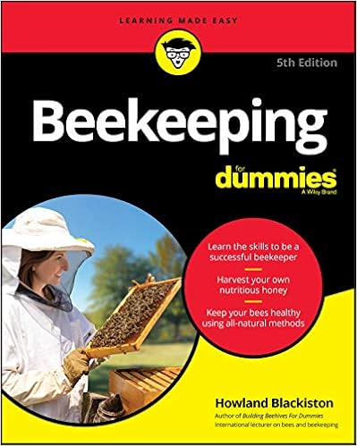 Cover of a beekeeping guidebook featuring a beekeeper inspecting a honeycomb frame, highlighting natural bee care methods, ideal for farm, garden & tool and beekeeping supplies collections.