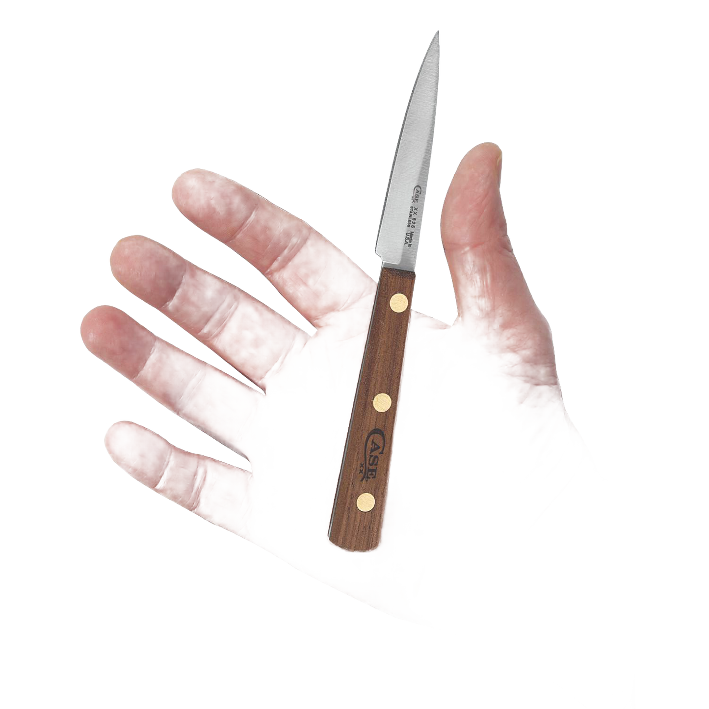 Handcrafted USA-made spear point paring knife with mirror-polished blade and wooden handle, ideal for precise peeling and slicing in Kitchen Knives, Food Prep, and Farm, Garden & Tool collections.