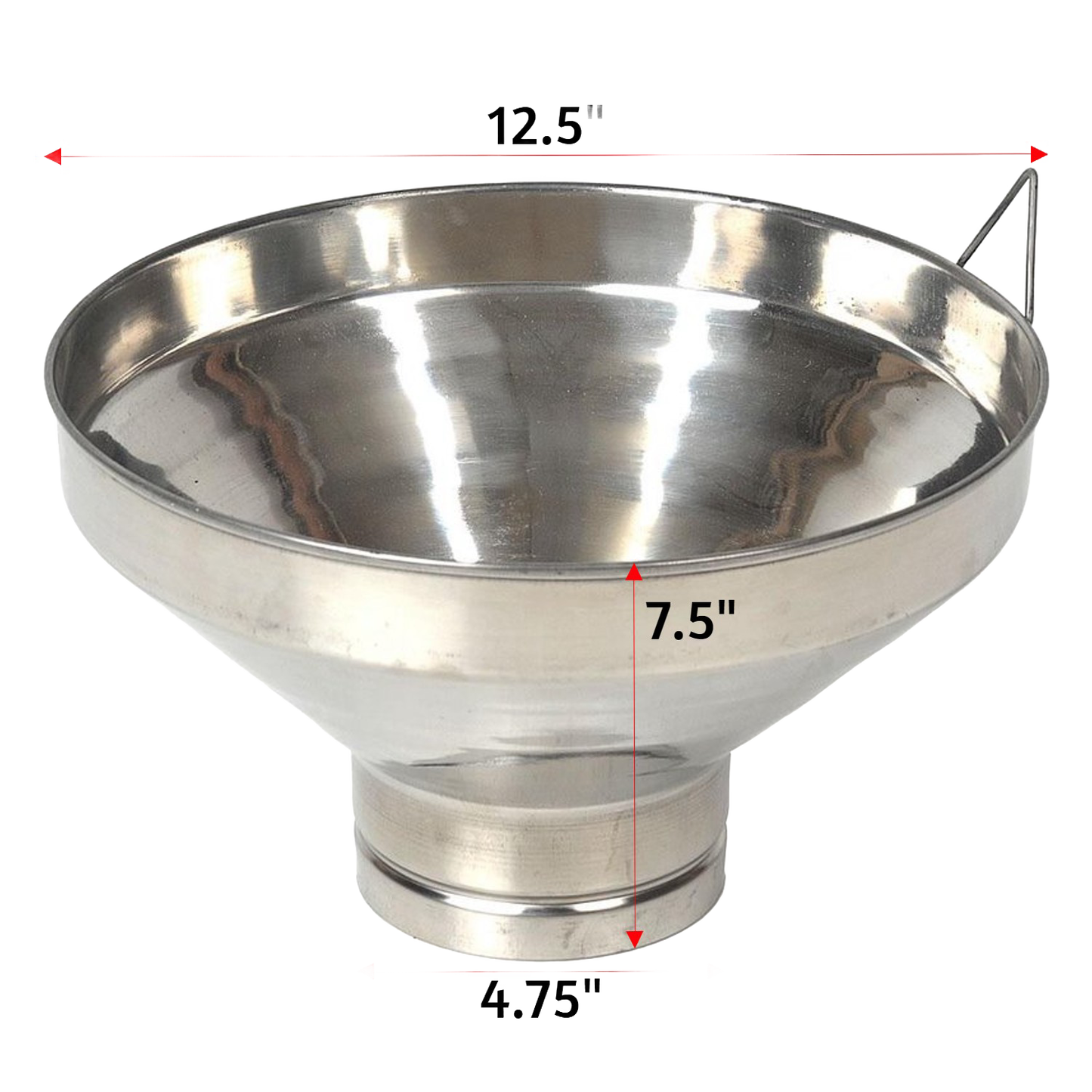 Handcrafted large stainless steel milk strainer with fine mesh and locking handle, made for Farm, Garden & Tool, Animal Care, Best Sellers, and Promo Eligible collections.