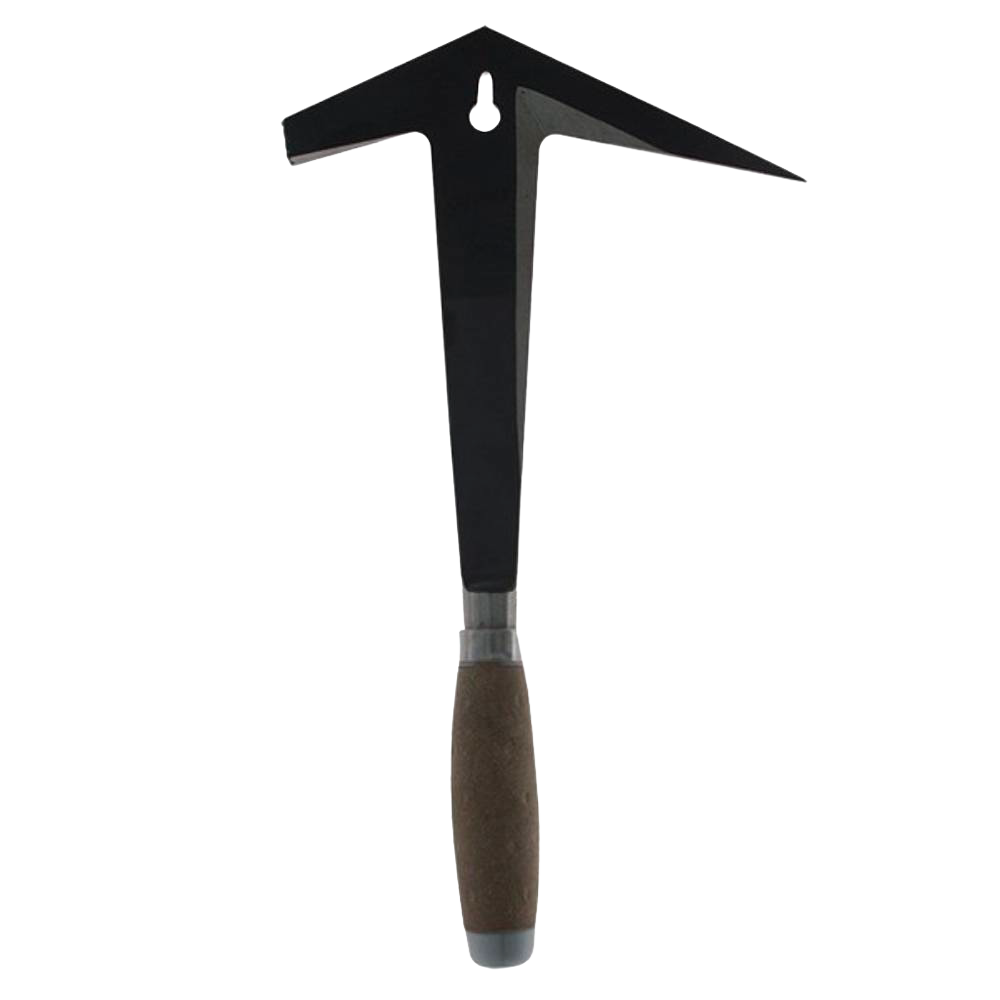 Versatile handcrafted slater's hammer with heat-treated steel head and leather handle, designed for farm, garden, and hand tool use, perfect for roofing and general tasks.