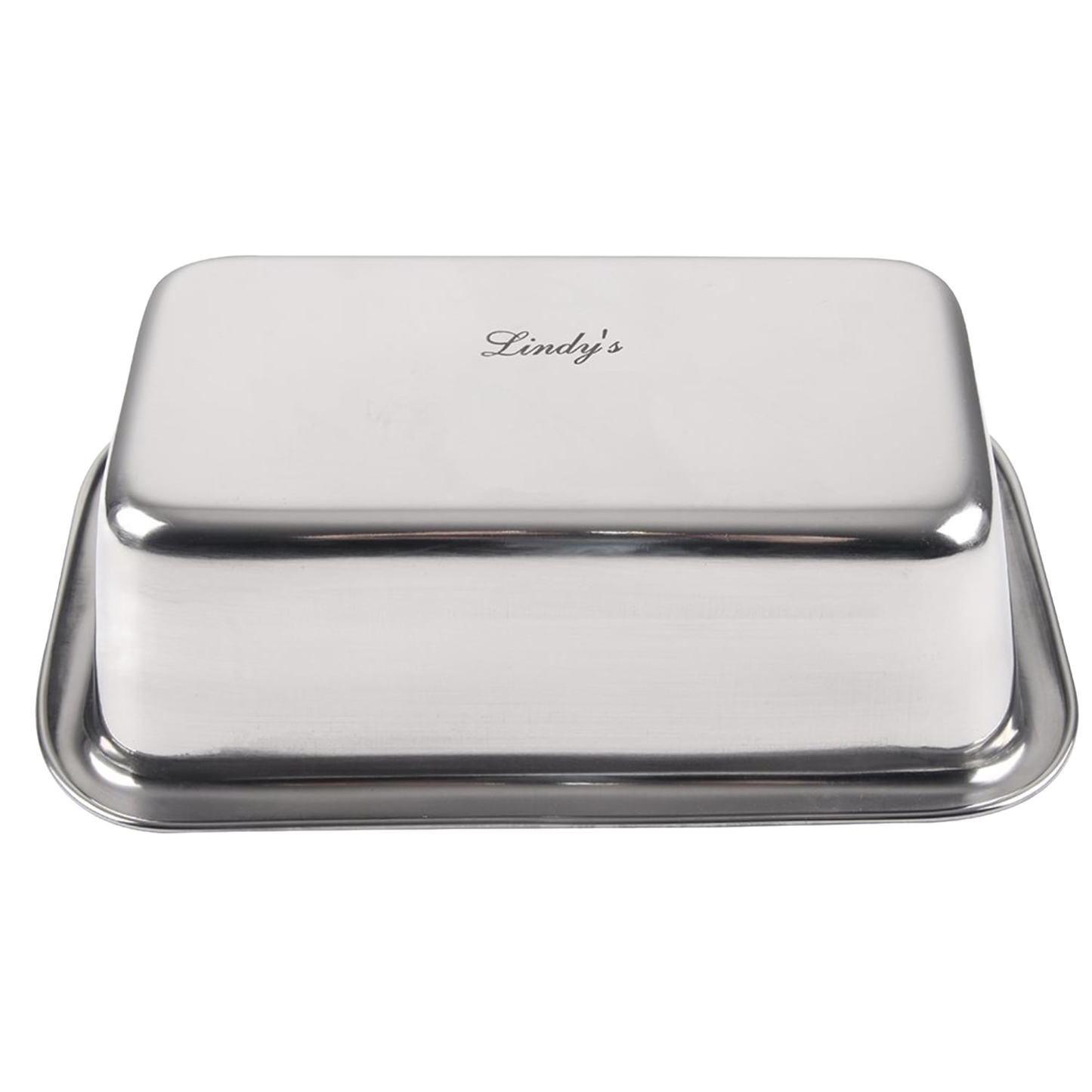 Stainless steel loaf pan with smooth rounded edges and gleaming finish, designed for durability and versatile baking, ideal for Kitchen & Food, Baking Supplies, and Homesteading collections.