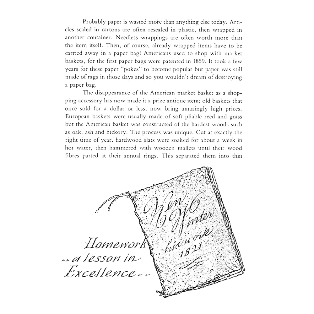 Pen-and-ink drawing of an open book page with historical text and a separate sketch of a worn notebook titled "The Winter 1821," featured in heritage and lifestyle books within Toys, Books & Games collections.