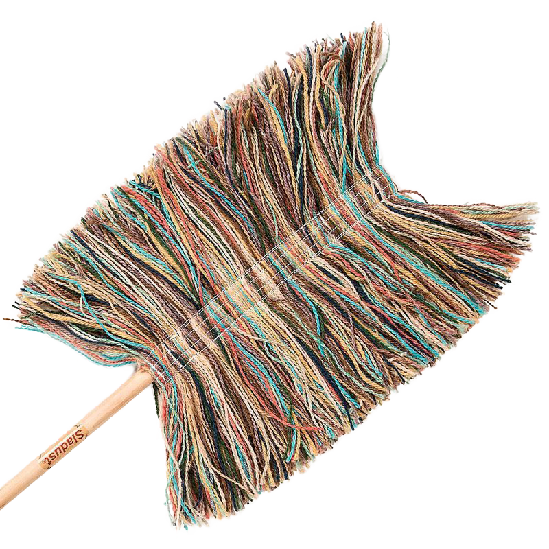 Multi-colored wool replacement head with Velcro® backing for hand duster, made in Vermont, USA, ideal for Home & Decor, Household Cleaning, and Cleaning Utensils collections.