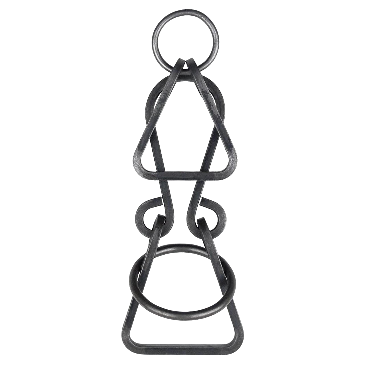 Unique handcrafted metal puzzle featuring intertwined geometric shapes with a ring to remove, made in USA and part of Toys, Books & Games and Best Sellers collections.