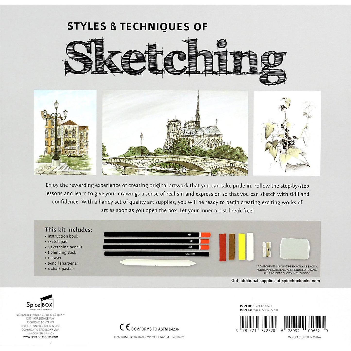 Instruction book and drawing supplies including pencils, blending stick, eraser, sharpener, and chalk pastels, featured in arts and crafts, children's toys, and best sellers collections.