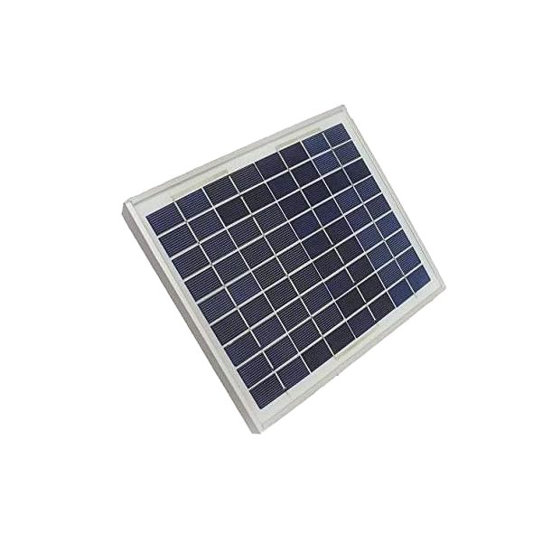 Compact solar panel with grid of photovoltaic cells mounted in a white frame, ideal for powering 12V fans in composting toilet appliances, featured in best sellers and promo collections.
