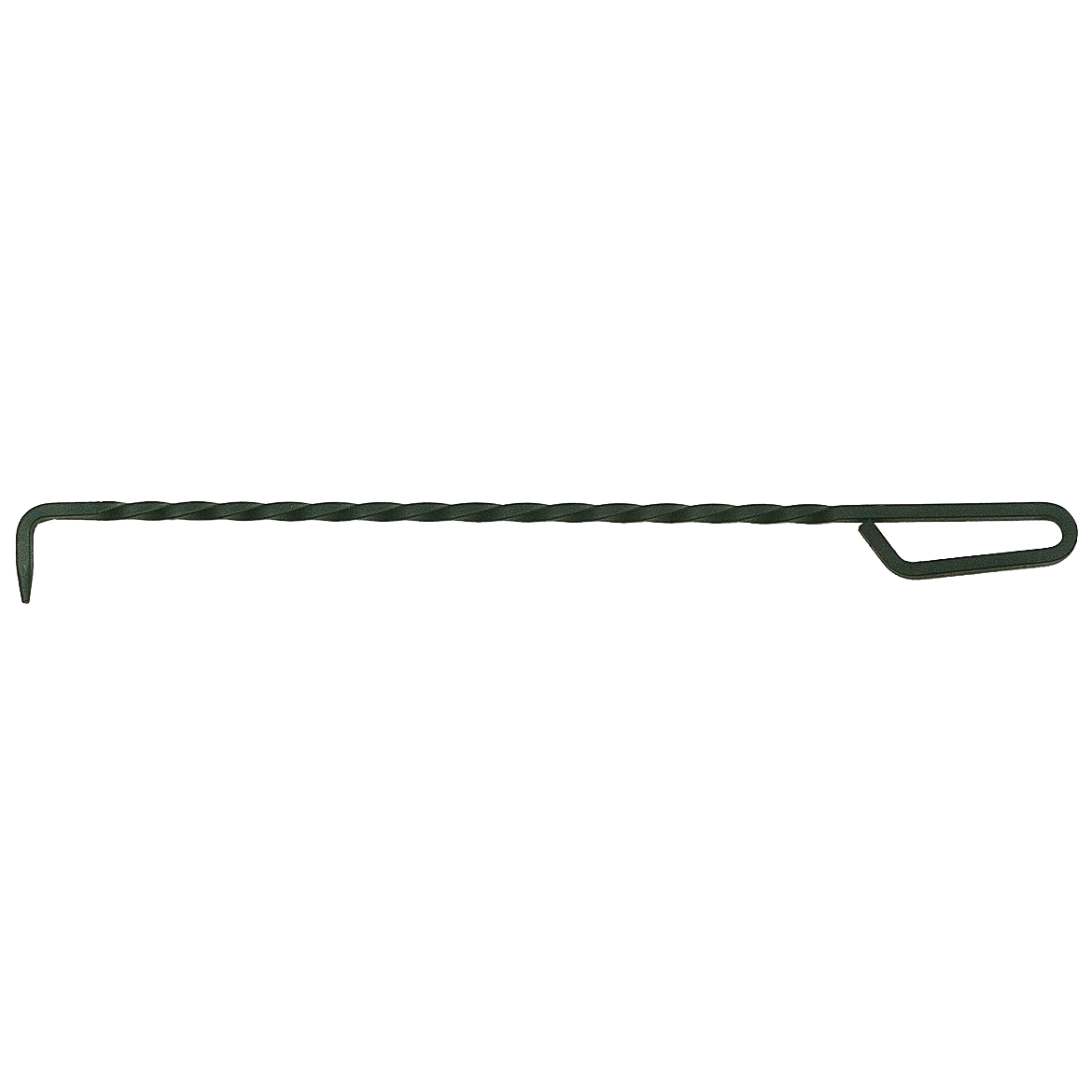 Long, handcrafted steel fire poker with a loop handle, Amish made in USA, designed for safely moving logs and stirring embers, featured in Hearth Accessories and Best Sellers collections.