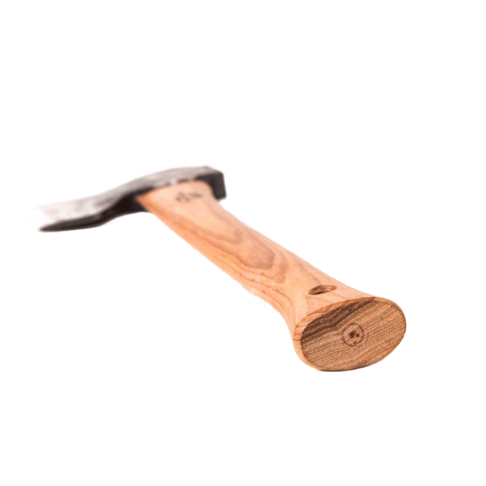 Handcrafted carpenter’s axe with a forged steel head featuring a long straight edge and a smooth natural wooden handle, ideal for farm, garden, and wood cutting tasks in best sellers and promo eligible collections.