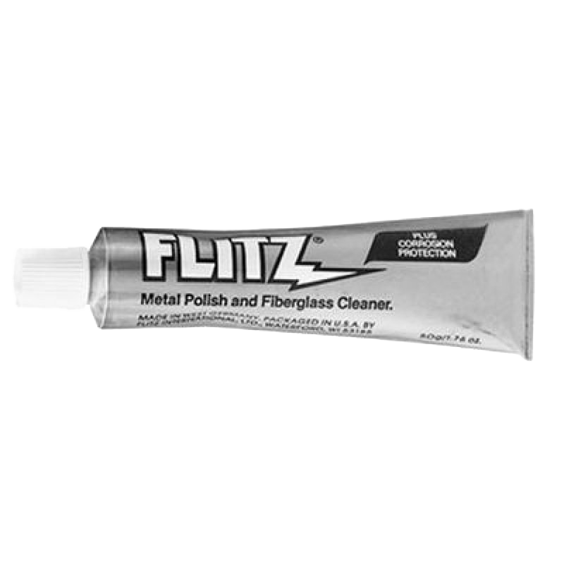 Tube of metal polish and fiberglass cleaner with a silver body and white cap, offering corrosion protection and made in the USA, featured in Stoves, Hearth Accessories, and USA Made collections.