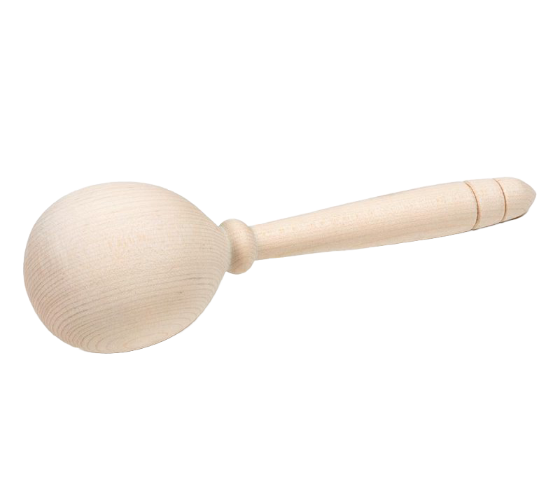 Handcrafted wooden darning tool with a smooth natural finish, designed to support fabric repair, made in USA by Amish artisans, featured in Home & Decor and Sewing and Quilting collections.