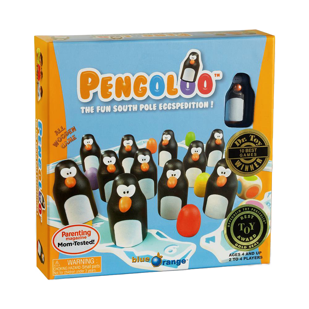 Box of a wooden memory game featuring colorful penguin figures and brightly colored eggs, part of Toys, Books & Games, Table and Board Games, and Best Sellers collections.
