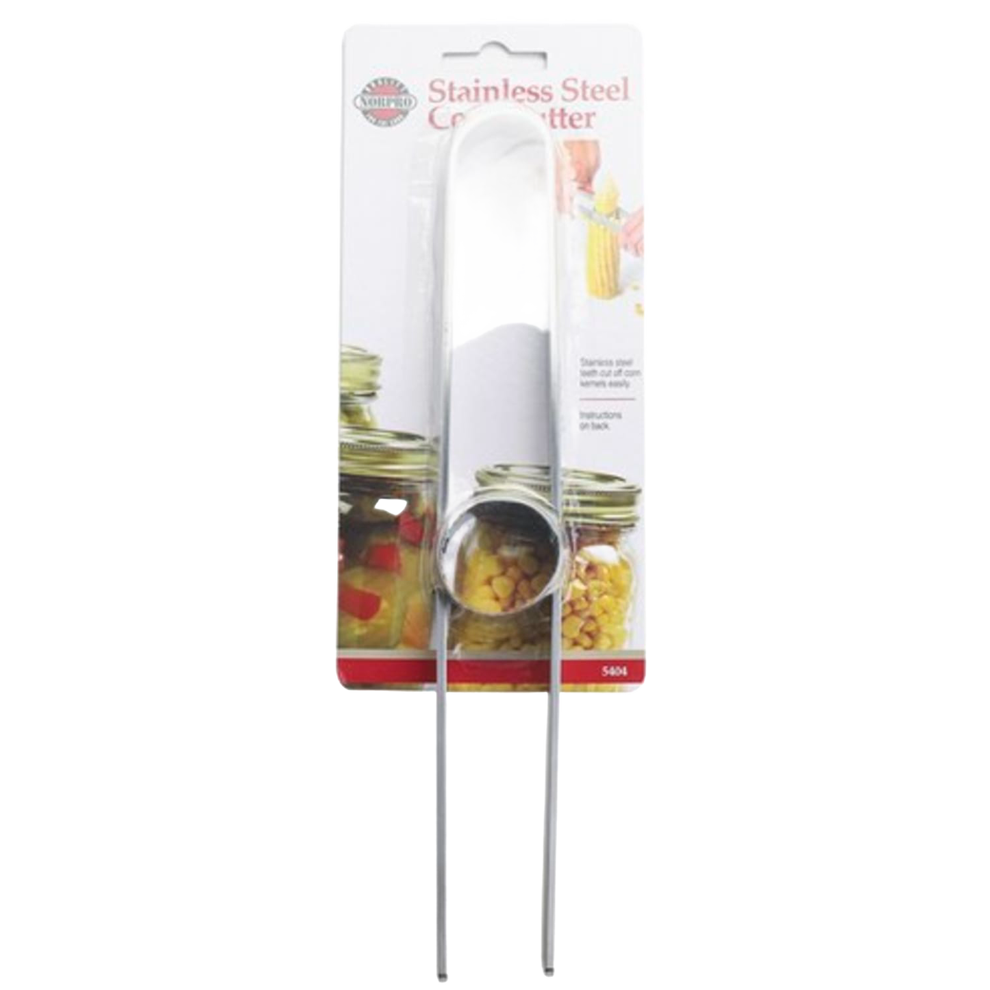 Durable stainless steel corn cutter with circular blade designed to quickly remove kernels from the cob, ideal for Kitchen & Food, Food Prep, Choppers and Cutters, and Food Preservation collections.