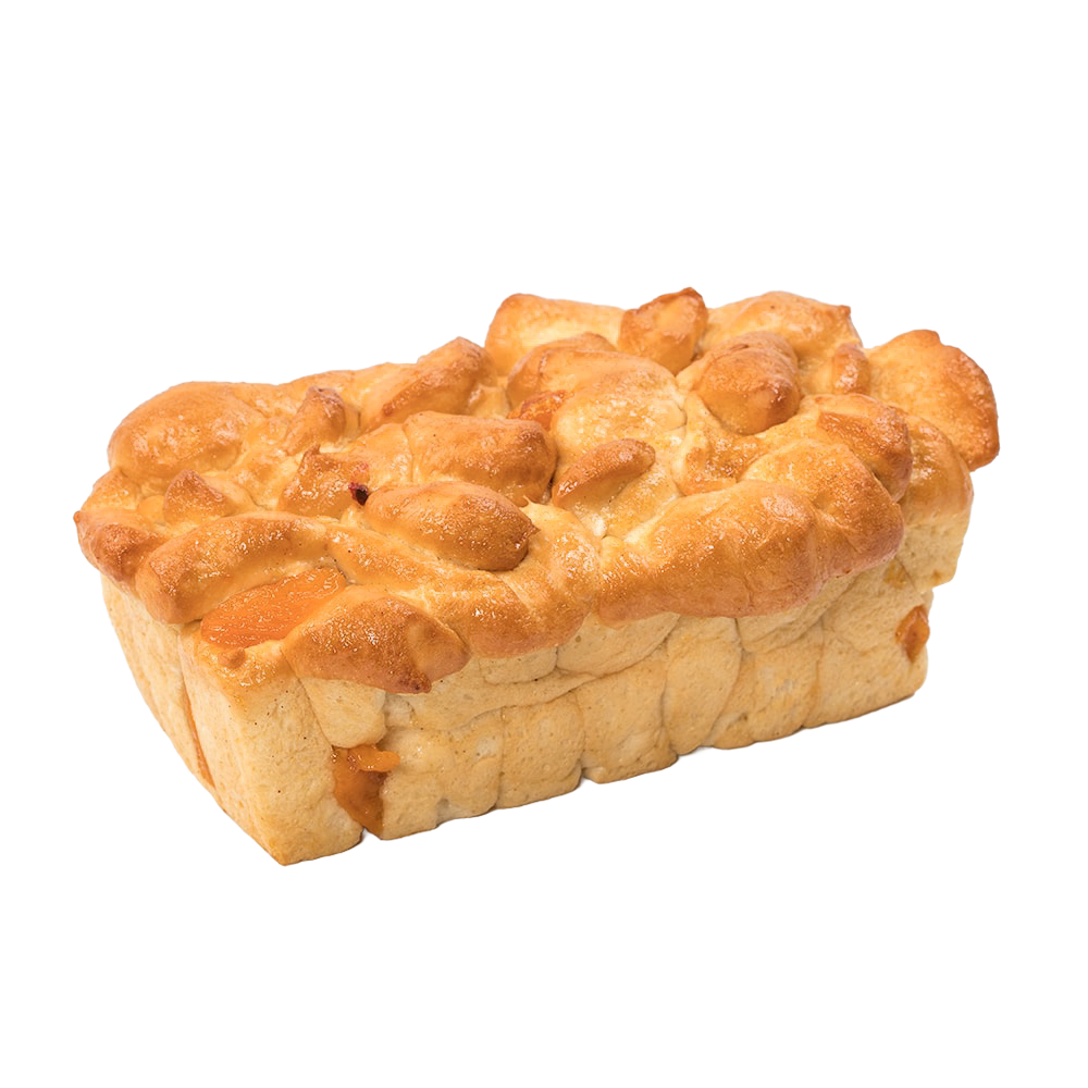 Loaf of soft, freshly baked peach bread featuring a golden crust with visible peach pieces, handcrafted in Amish Country, part of Kitchen & Food, Snacks and Sweets, USA Made collections.