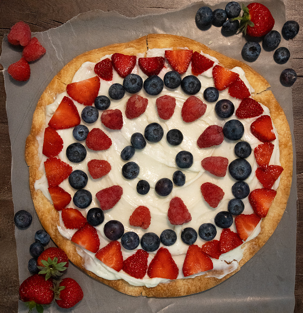 A Star-Spangled Bake: Fourth of July Fruit Pizza with Sourdough Pie Crust
