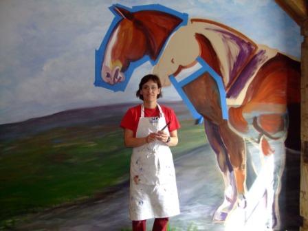 Roy and Rex, Amish Work Horse Mural