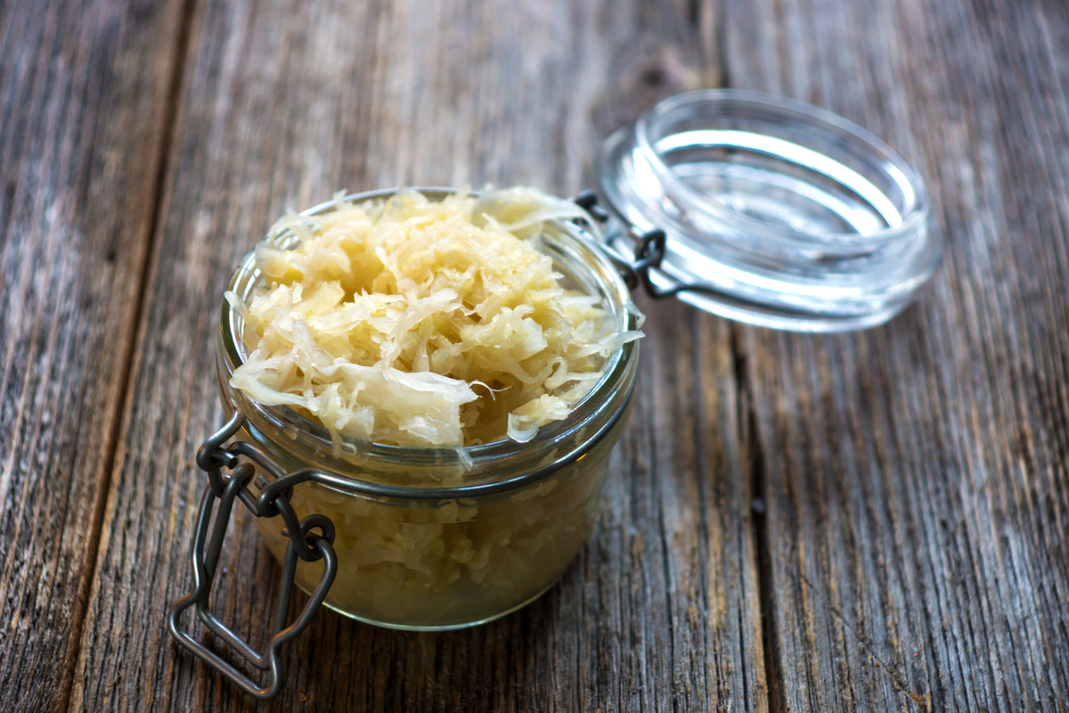 Small-Batch Sauerkraut in a Mason Jar