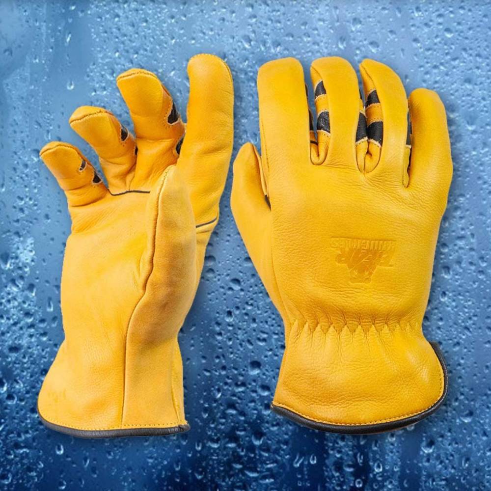Pair of handcrafted water-resistant cowhide leather driver gloves featuring an extreme curved finger design, winged thumbs, and reinforced stitching, ideal for Health & Wellness, Farm, Garden & Tool, Hand Tools and Hardware, Clothing and Accessories, Best Sellers, Promo Eligible collections.