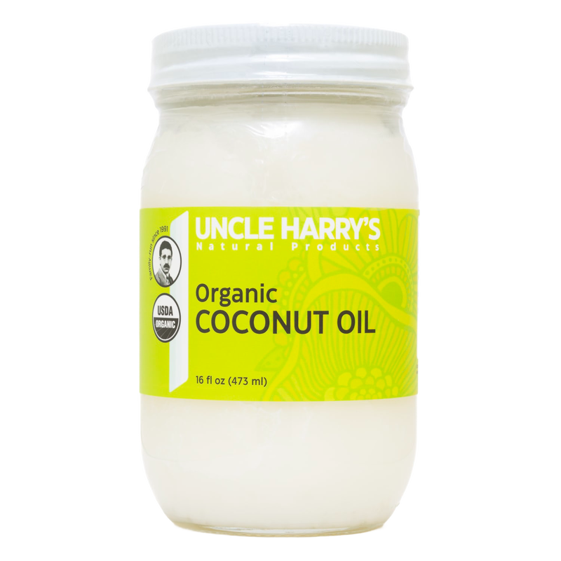 Handcrafted jar of organic coconut oil with vibrant yellow label, made in USA, featured in Health & Wellness, Kitchen & Food, Health Remedies, Pantry, Gluten Free, Best Sellers, and Promo Eligible collections.