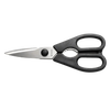 Black-handled kitchen shears with stainless steel blades, featuring a come-apart design and ergonomic grips, part of Kitchen & Food, Kitchen Gadgets, and Best Sellers collections.